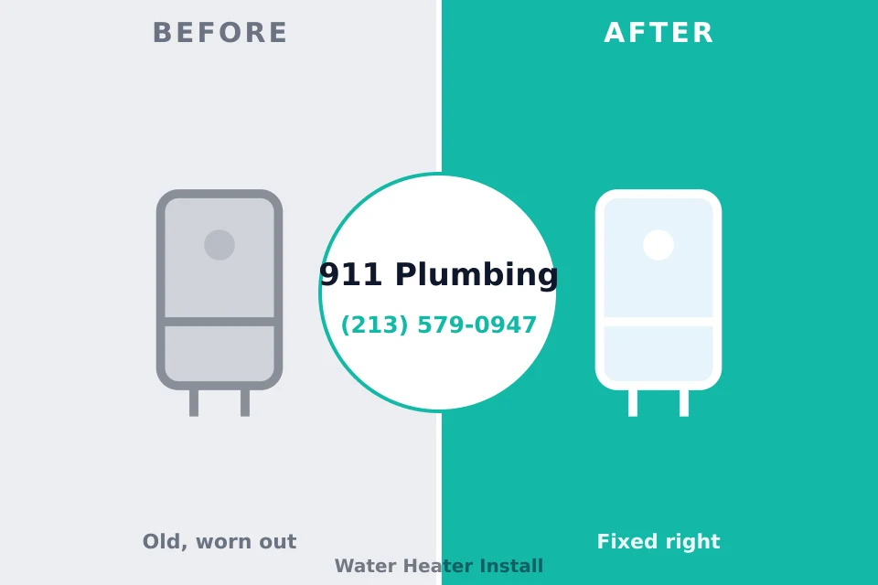Before and after: plumbing repair East Rutherford, NJ